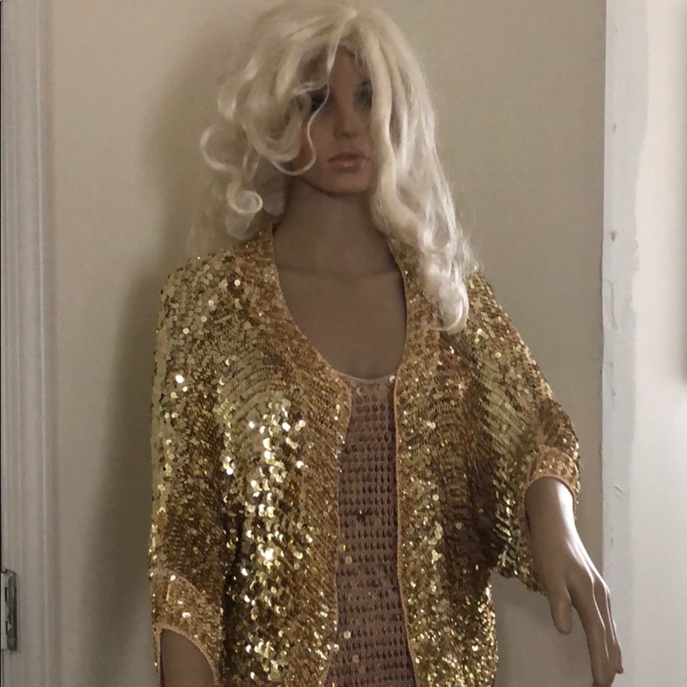 SPARKLES!! Gold color says XL, but size 10 snugly - Picture 4 of 6